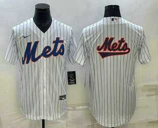 Mens New York Mets Big Logo White Cool Base Stitched Baseball Jerseys->new york mets->MLB Jersey